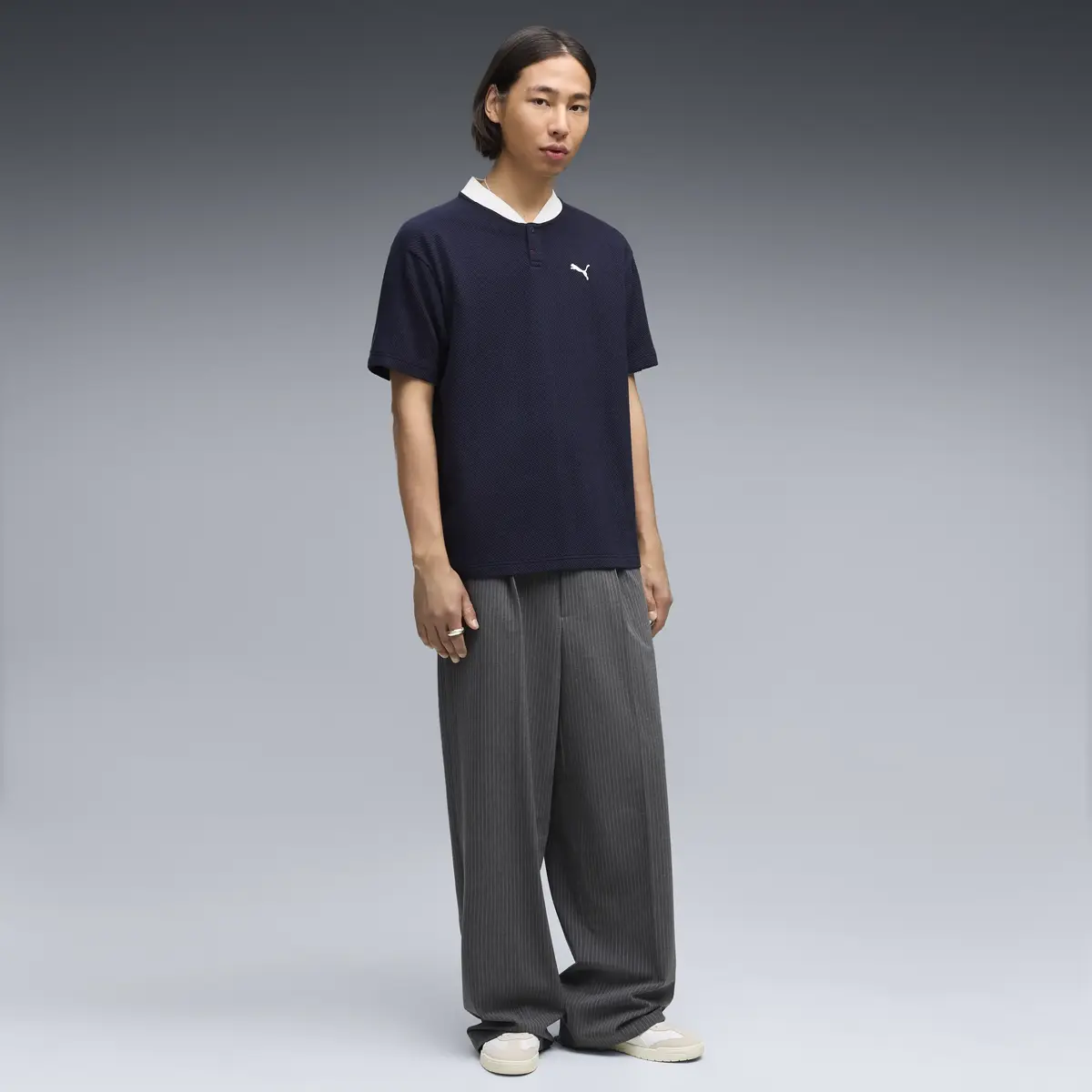 PUMA PUMA CLASS Relaxed Material Lacivert Erkek T-Shirt