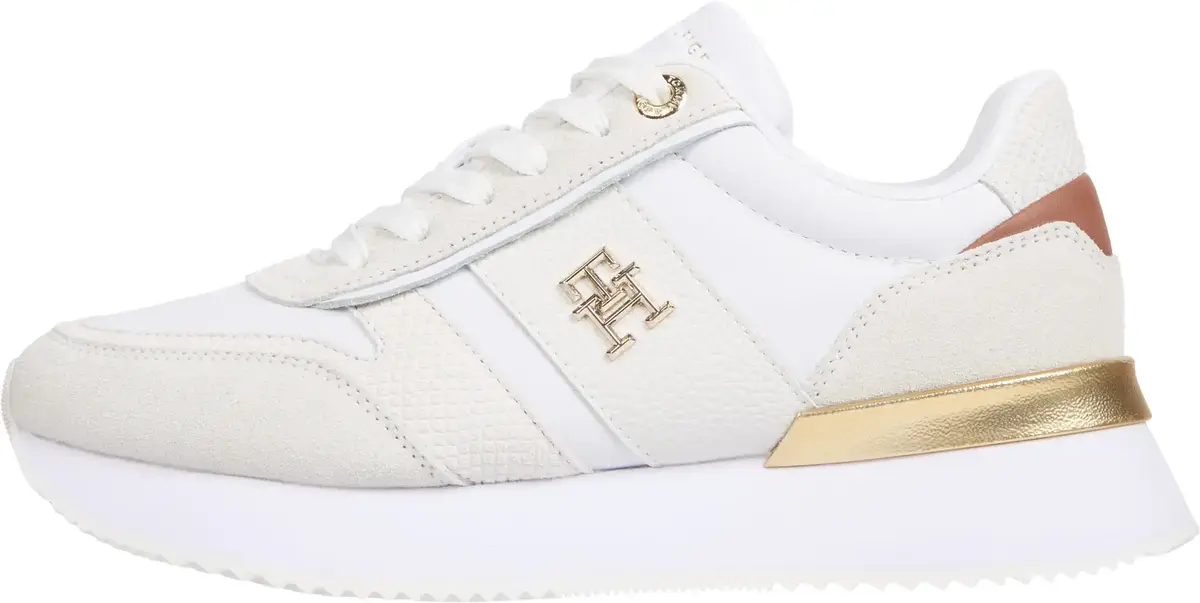 Tommy Hilfiger TH FASHION RUNNER, YBL Beyaz Kadın Spor Ayakkabı & Sneaker