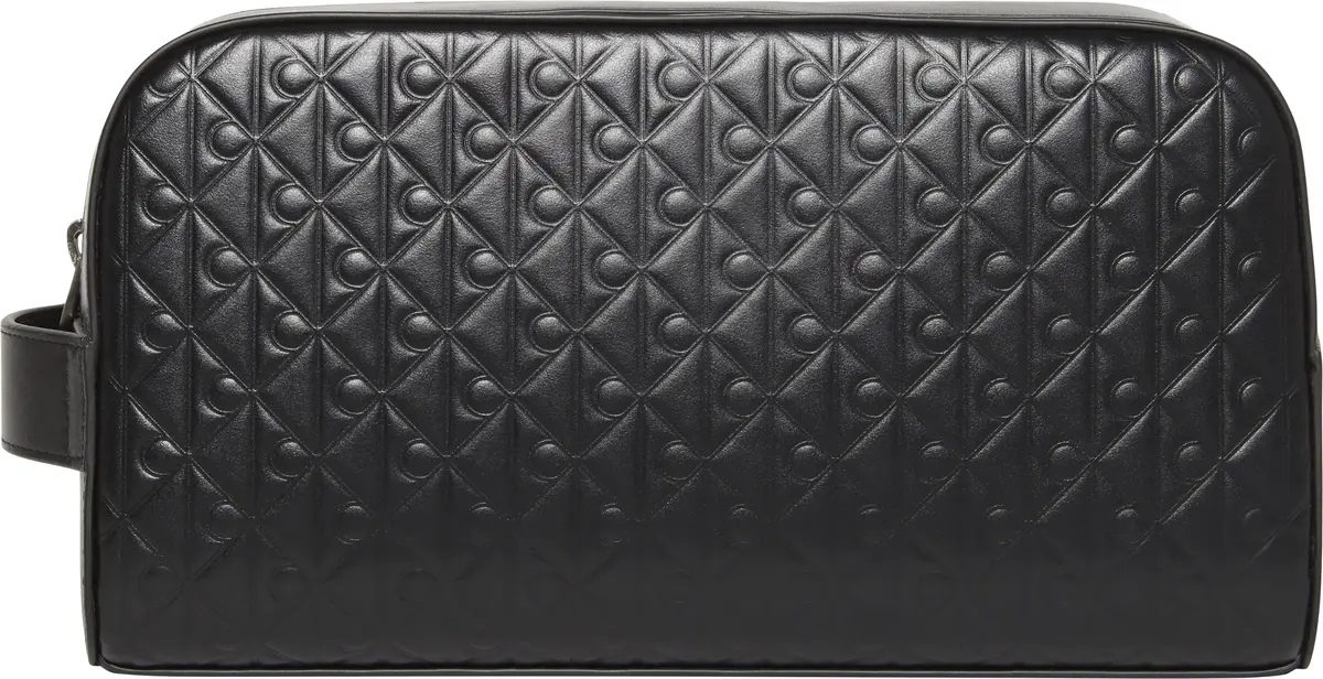 Calvin Klein EMBOSSED EMBLEM WASHBAG Erkek Siyah Cüzdan