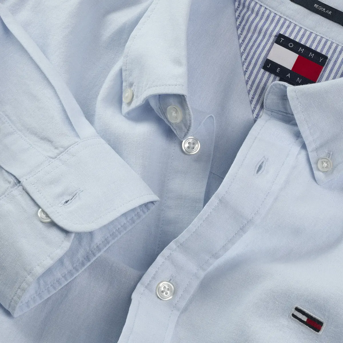 Tommy Hilfiger TJM REG LINEN BLEND, C3Q Mavi Erkek Gömlek