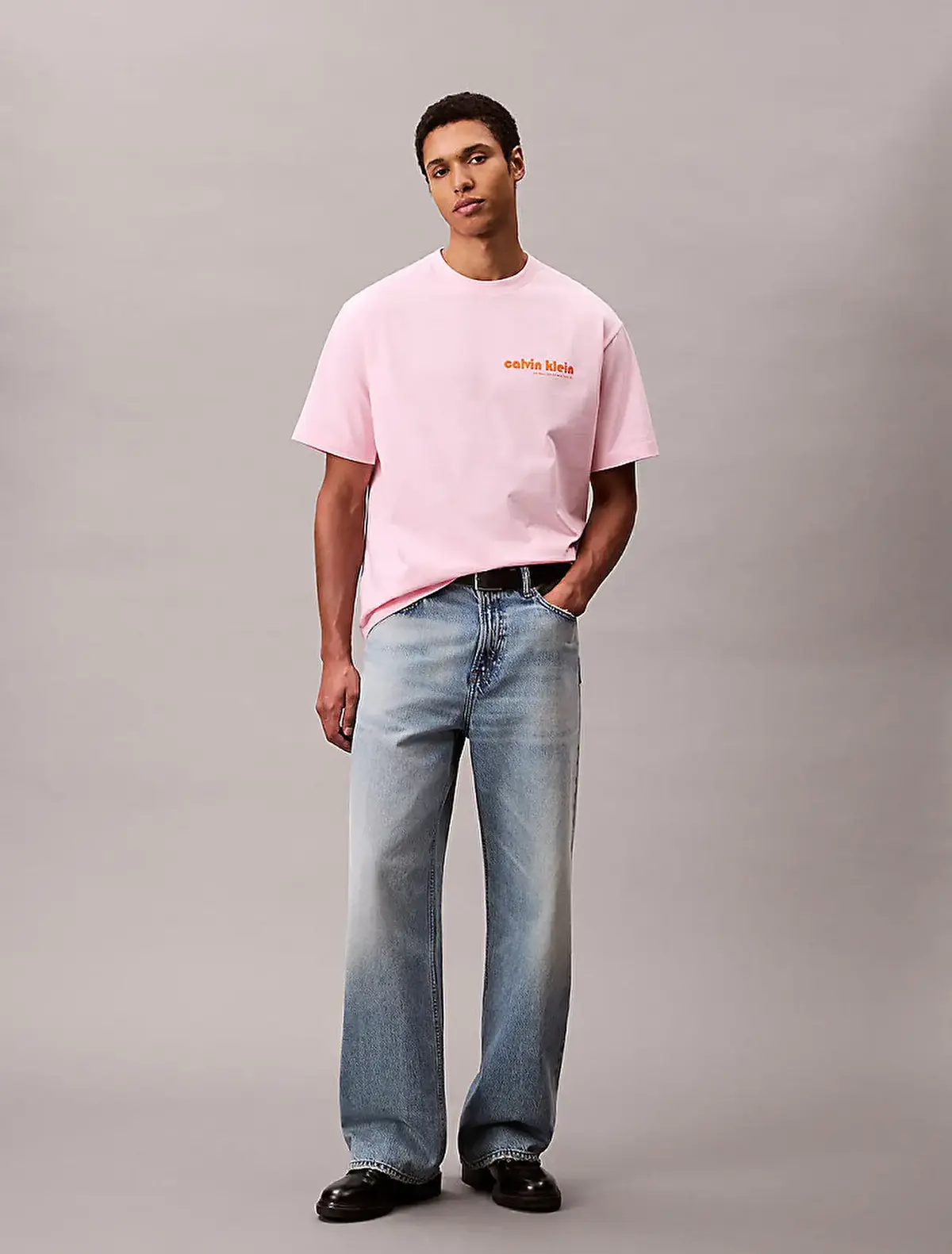 Calvin Klein SS 16S CALVIN KLEIN BAUHAUS GRAP Pembe Erkek Tişört