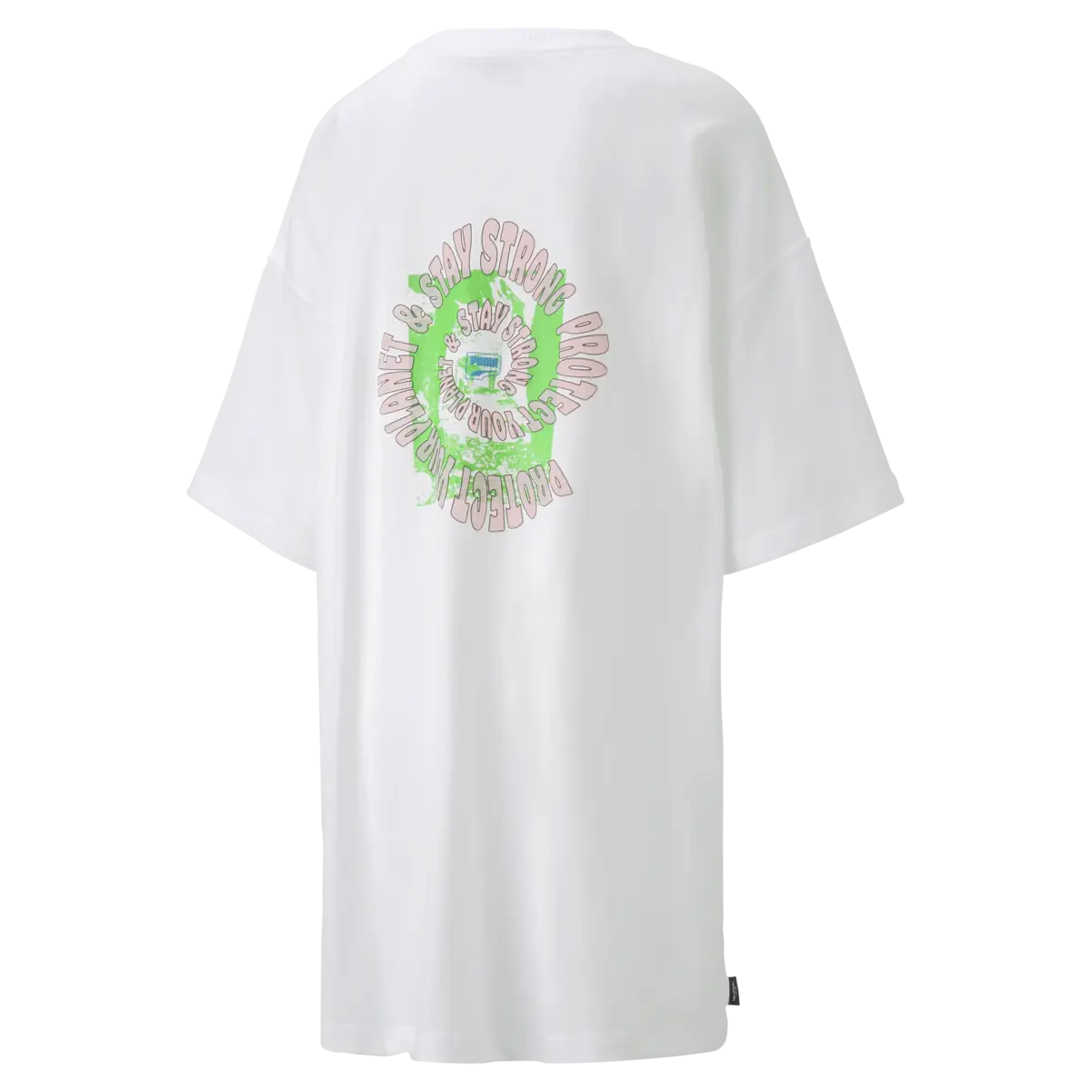 Puma DOWNTOWN Graphic Tee Dress Beyaz Kadın Elbise