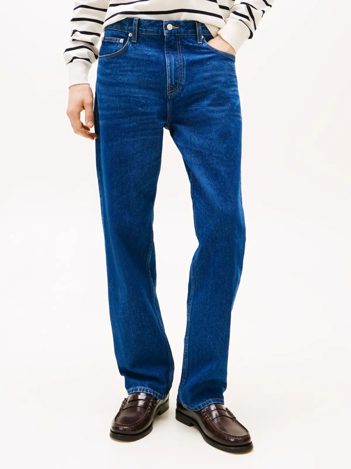 Tommy Hilfiger STRAIGHT DENTON STR, 1BD Mavi Erkek Jean Pantolon
