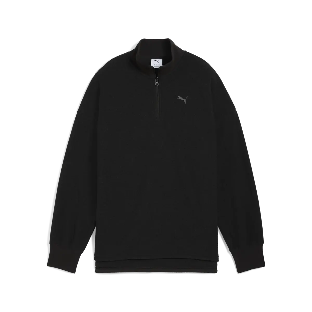Puma HER Half-Zip Winterized Crew Siyah Kadın Oversize Yarım Fermuarlı Kışlık Sweatshirt
