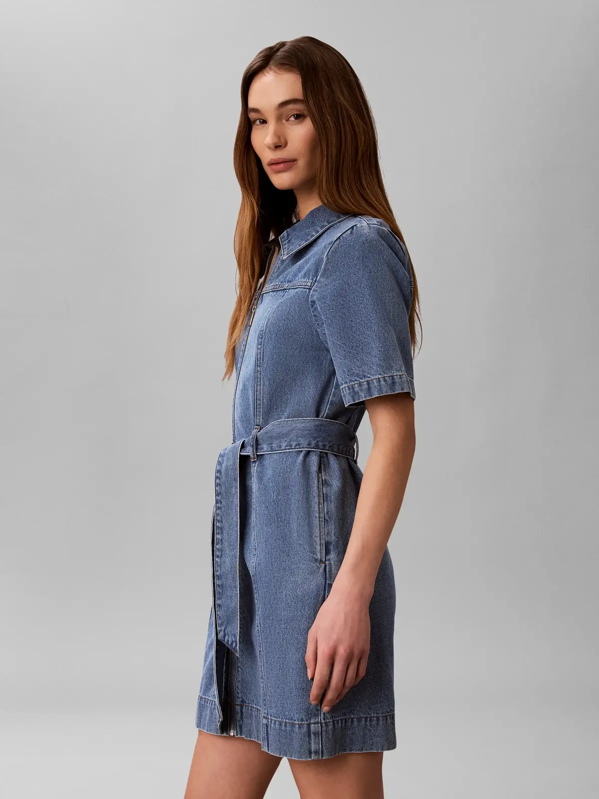 BELTED SHIRT DRESS R, YRC