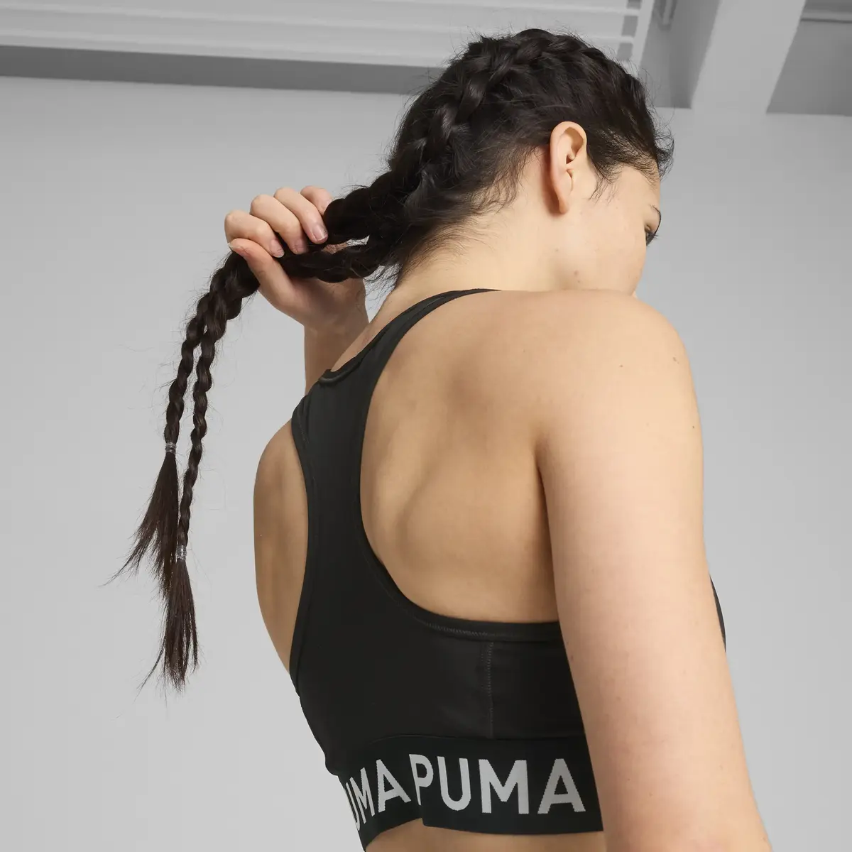 PUMA 4KEEPS ELASTIC BRA - P Siyah Kadın Spor Sütyeni