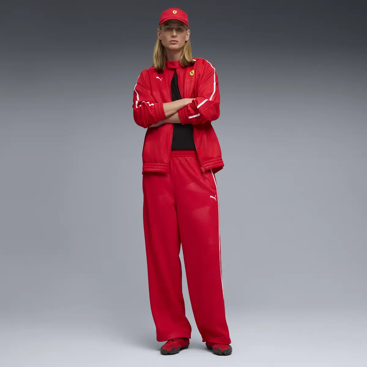 PUMA Ferrari T7 Oversized Jkt Kırmızı Erkek Ceket