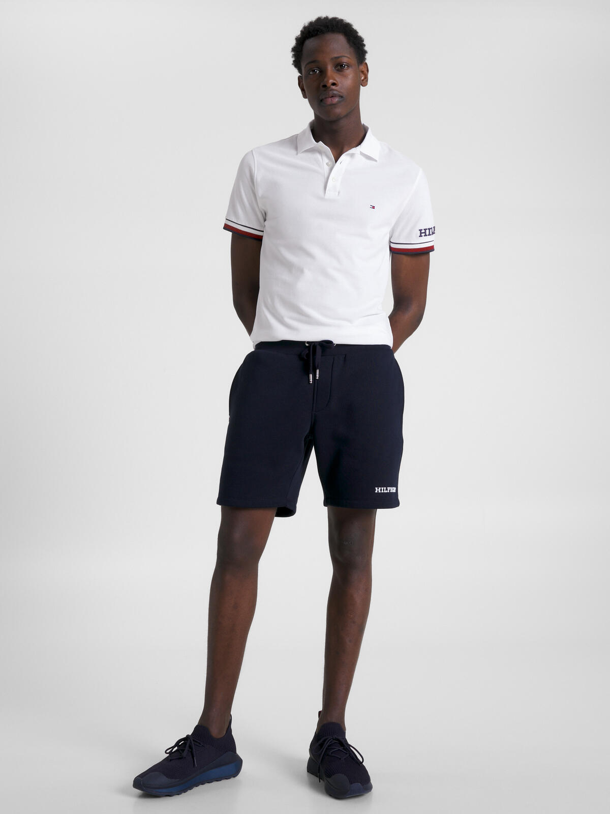 Tommy Hilfiger MONOTYPE GS CUFF SLI Erkek Beyaz Polo T-Shirt