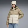 Puma Mono Hooded Jacket Krem ve Bej Kadın Kapüşonlu Kaz Tüyü Mont