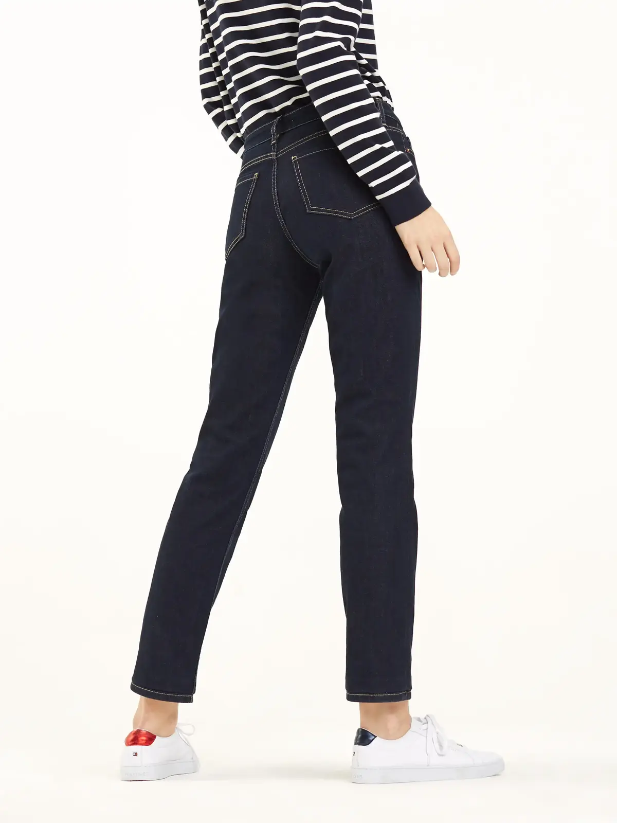 Tommy Hilfiger HERITAGE ROME STRAIG Kadın Lacivert Kot Pantolon