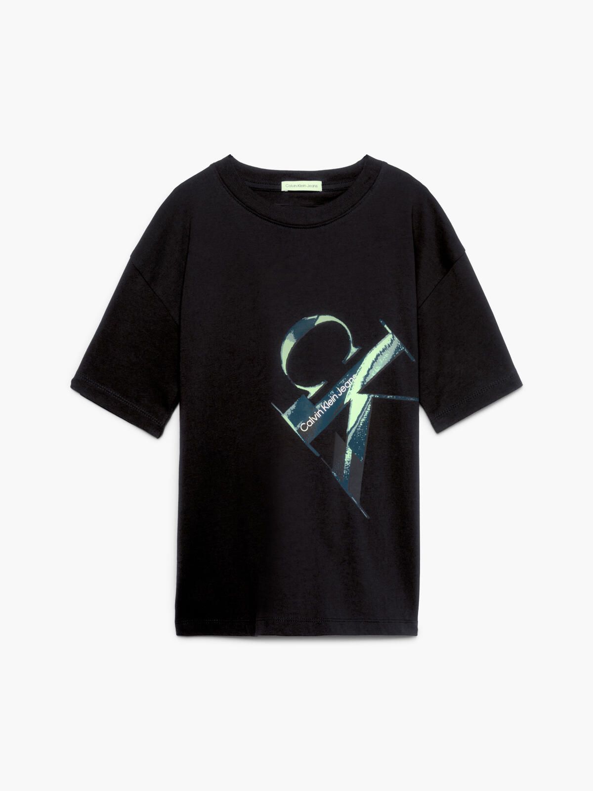 Calvin Klein HYPER REAL MONOGRAM Erkek Siyah T-Shirt