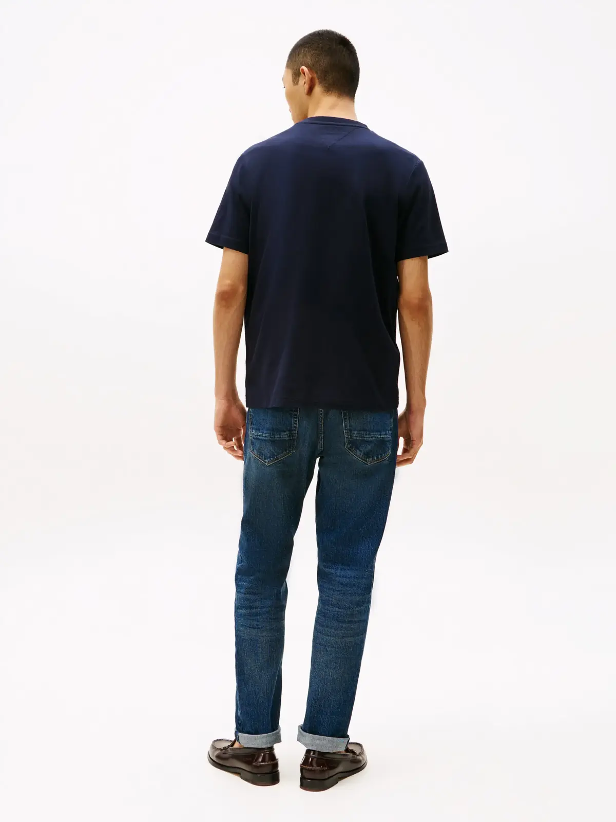 Tommy Hilfiger HILFIGER CENTER STAC, DW5 Siyah Erkek T-Shirt & Polo