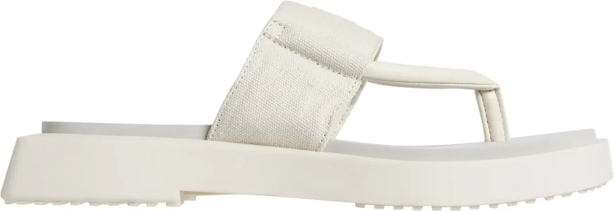 Calvin Klein SQ LOW WEDGE SANDAL, AEO Krem Kadın Terlik