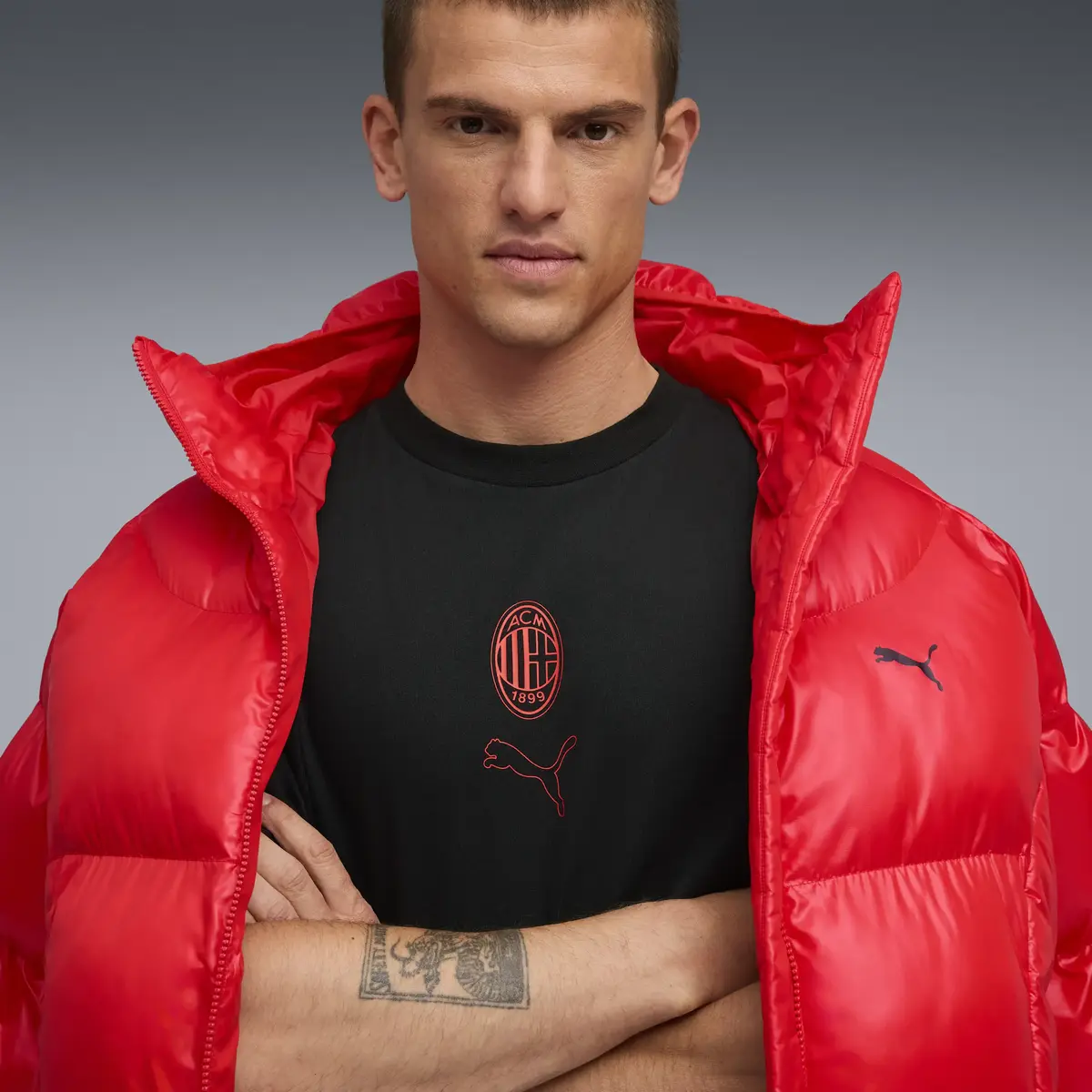 Puma ACM FtblStatement Tee/Jersey Siyah Erkek T-Shirt