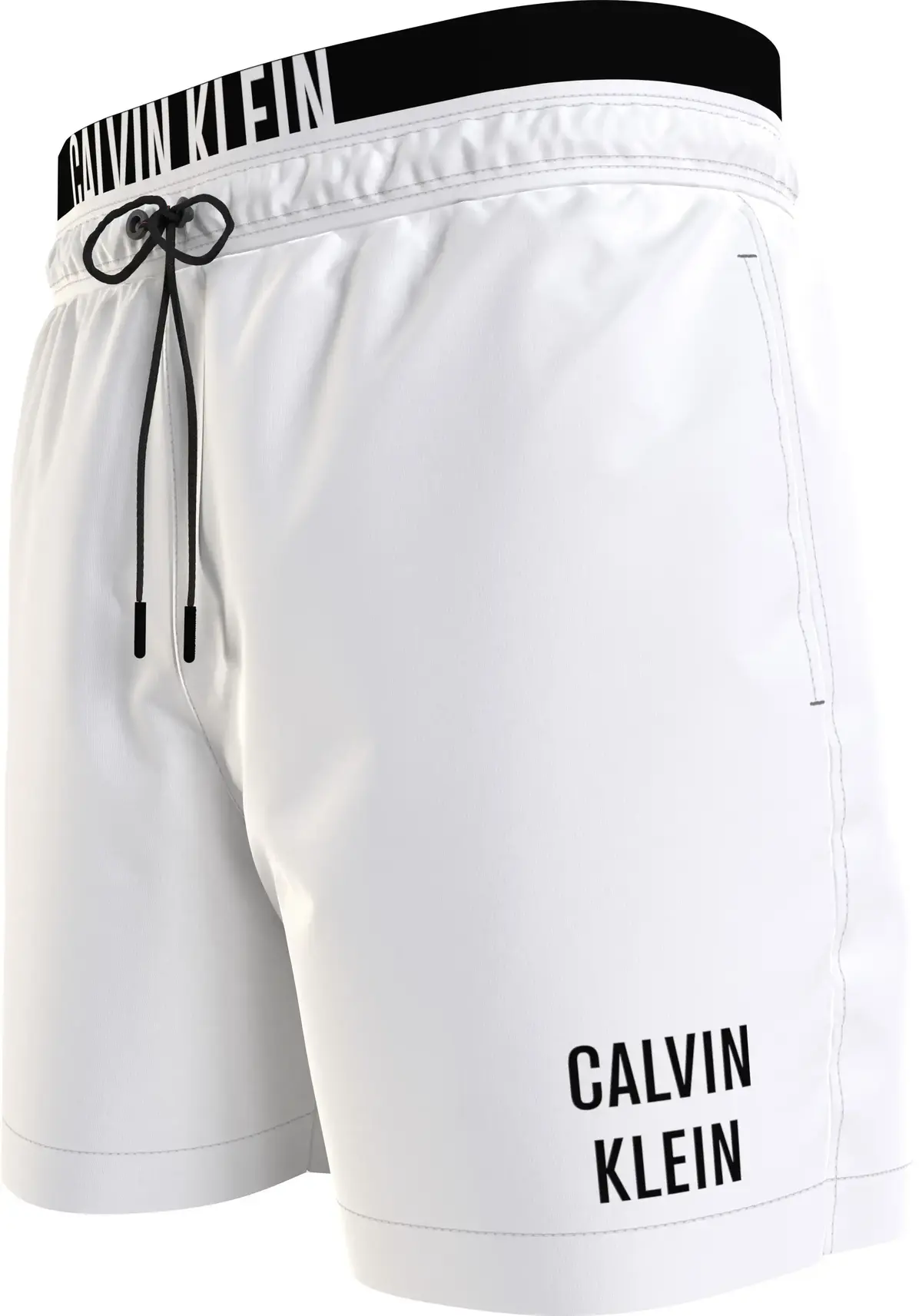 Calvin Klein MEDIUM DOUBLE WAISTB Erkek Beyaz Deniz Şortu