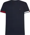 Tommy Hilfiger GLOBAL STRIPE FLAG C, DW5 Siyah Erkek T-Shirt & Polo