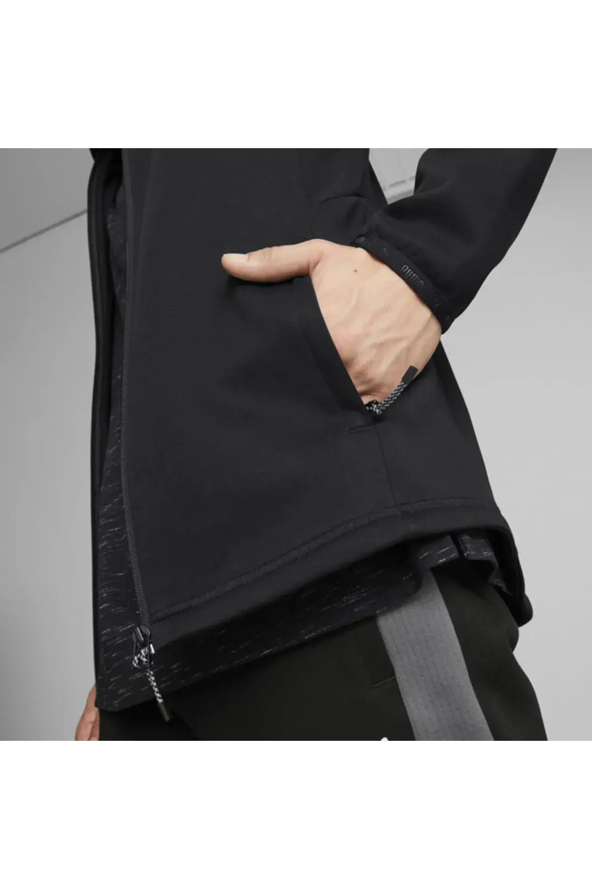 Puma Evostripe Full-Zip Hoodie Siyah Erkek Fermuarlı Hoodie