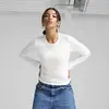 Puma THE FAST RACE Longsleeve Beyaz Kadın T-Shirt