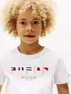 Tommy Hilfiger MULTI FLAG EMB REG T, YBR Beyaz Erkek Çocuk T-Shirt & Polo