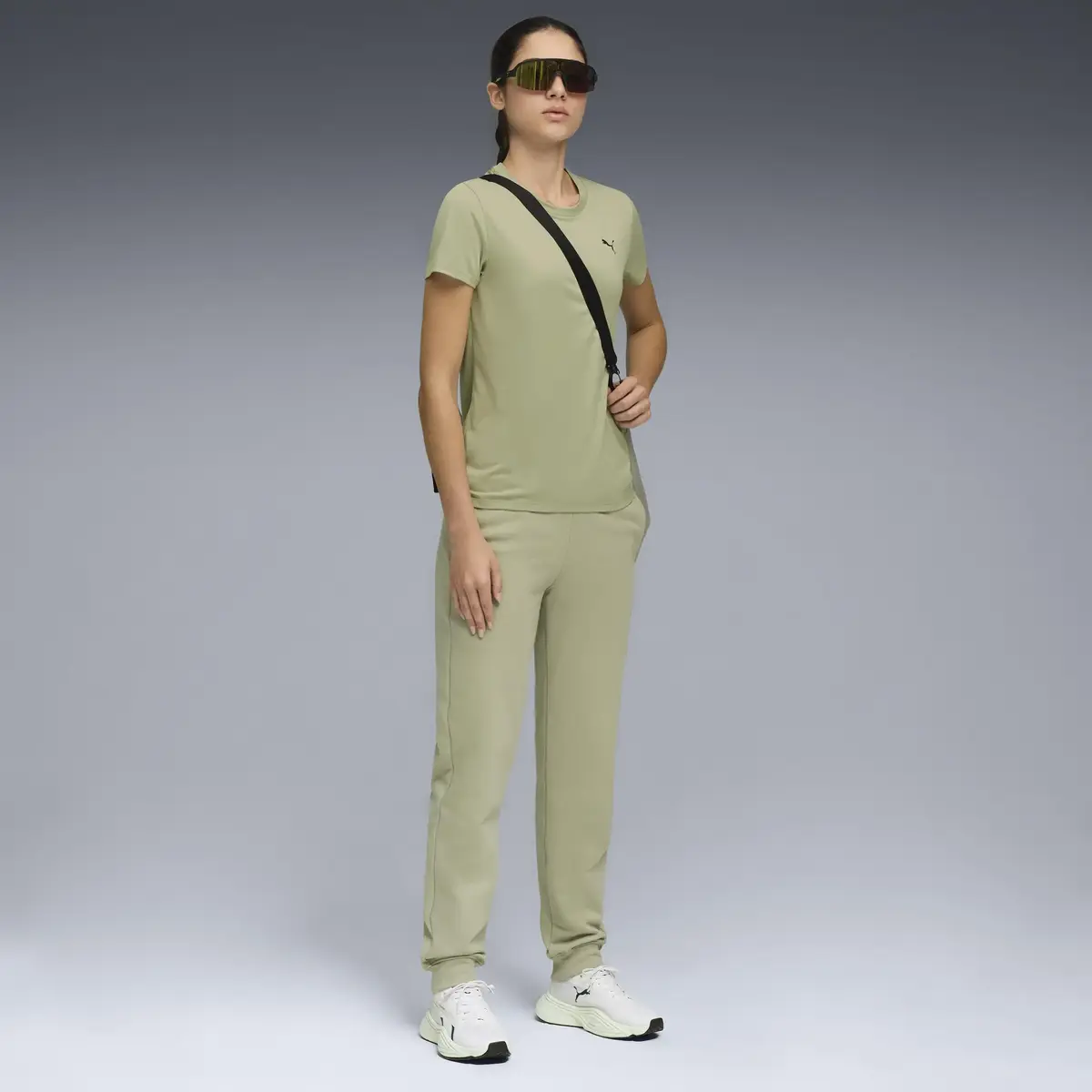 Puma W TAD ESSENTIAL CREW TEE Haki Kadın T-Shirt