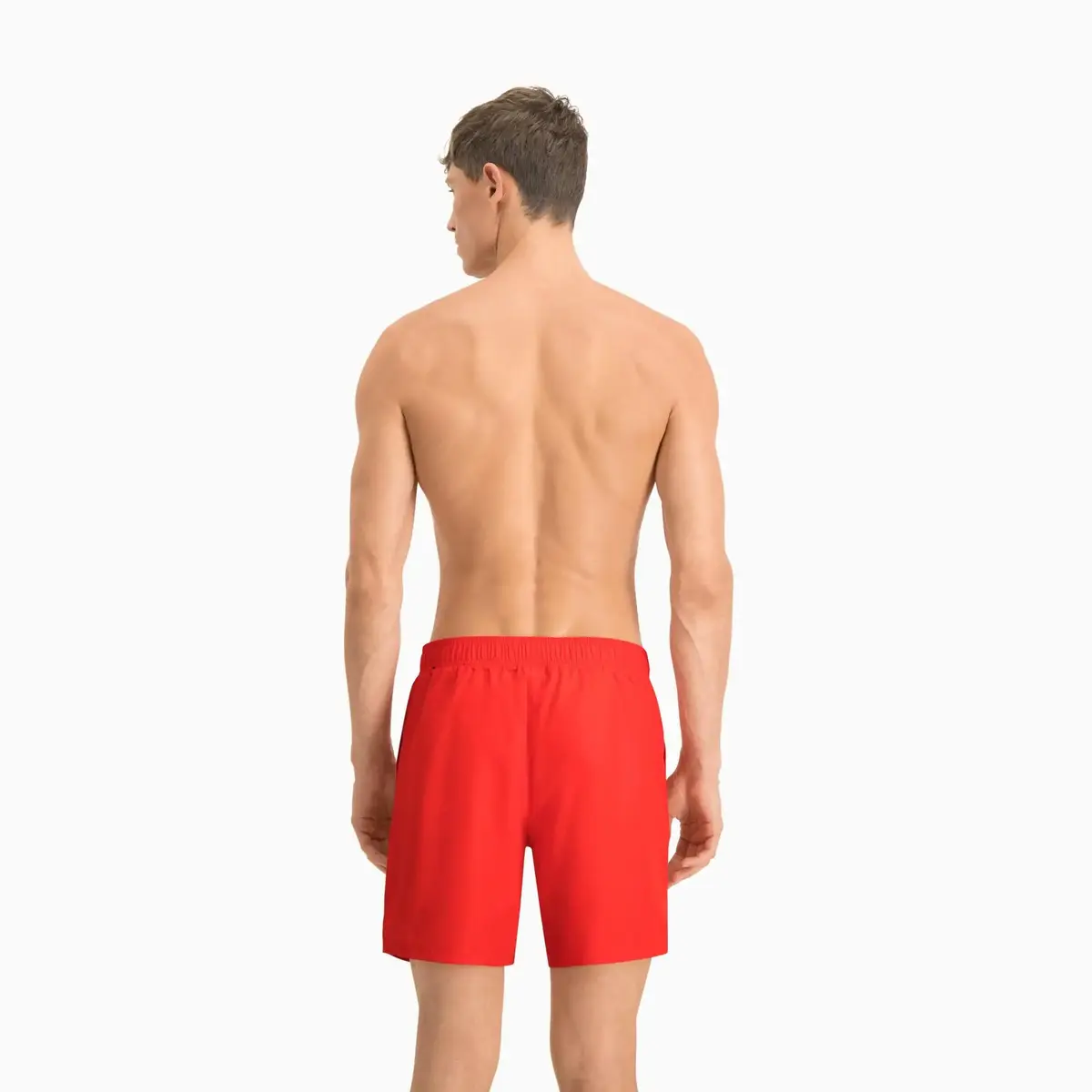 Puma Swim Men Mıd Shorts 1P Navy Kırmızı Erkek Şort