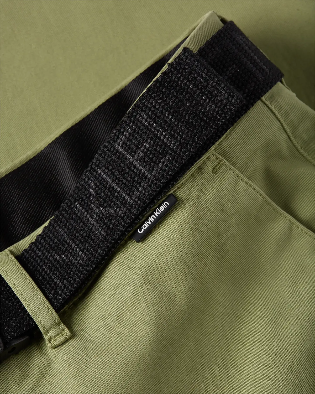 Calvin Klein SLIM FIT GARMENT DYE Erkek Yeşil Chino