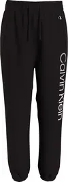 Calvin Klein INST SILVER LOGO SWE Kadın Siyah Eşofman Altı