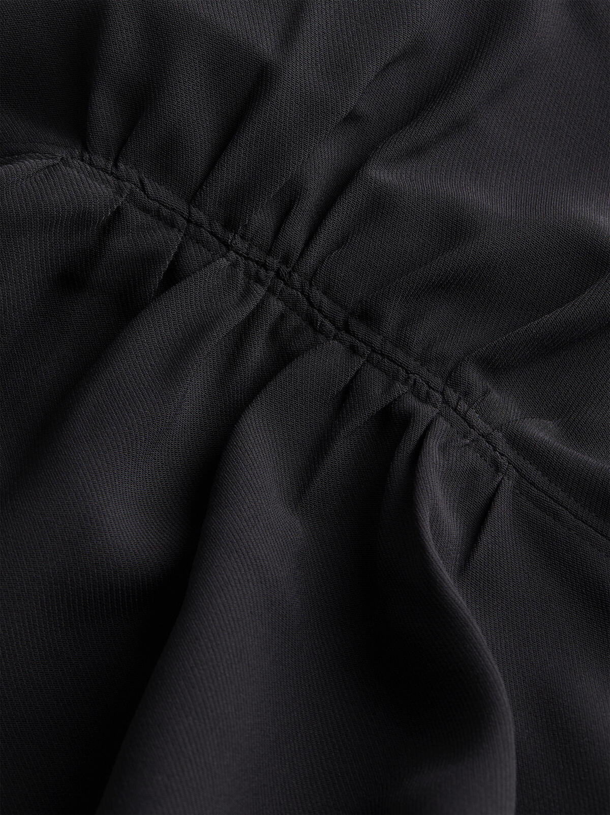 Calvin Klein STRUCTURE TWILL LS S Kadın Siyah Elbise