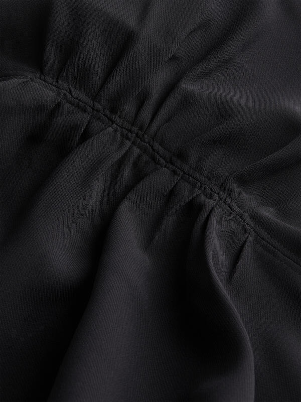 Calvin Klein STRUCTURE TWILL LS S Kadın Siyah Elbise