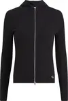 Calvin Klein VARIEGATED RIB ZIPPE Kadın Siyah Fermuarlı Ceket