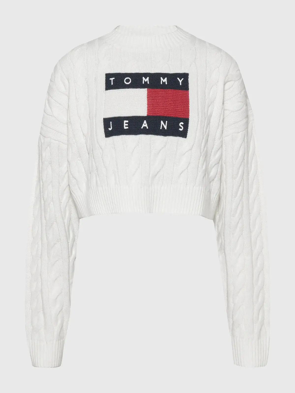 Tommy Hilfiger TJW BXY CENTER FLAG Kadın Krem Kazak