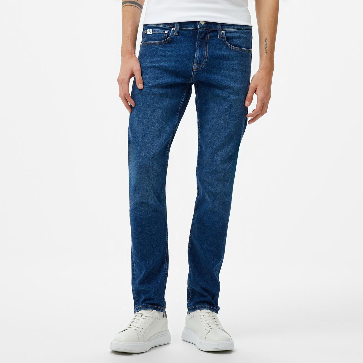 Calvin Klein SLIM, 1A4 Mavi Erkek Kot Pantolon