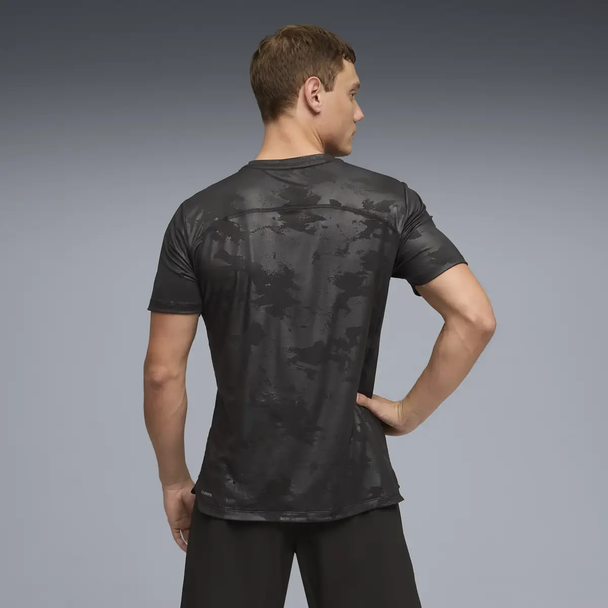 Puma M CLOUDSPUN EMBOSS TEE PUMA Black Siyah Erkek T-Shirt