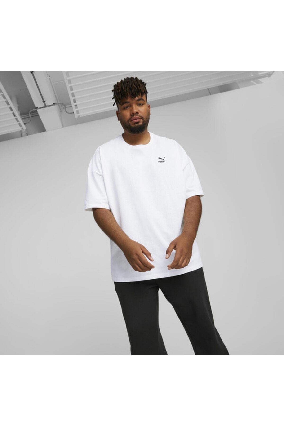Puma Classics Oversized Tee Beyaz Erkek T-Shirt