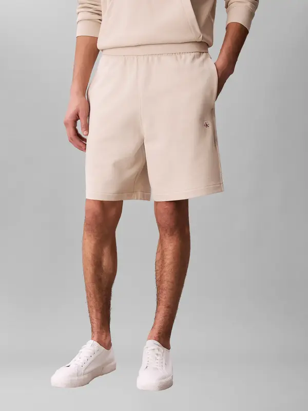 Calvin Klein EU 350TERRY BADGE Bej Erkek Pamuklu Şort