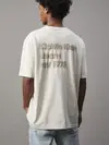 Calvin Klein WASHED PUFF PRINT TE Erkek Krem T-Shirt