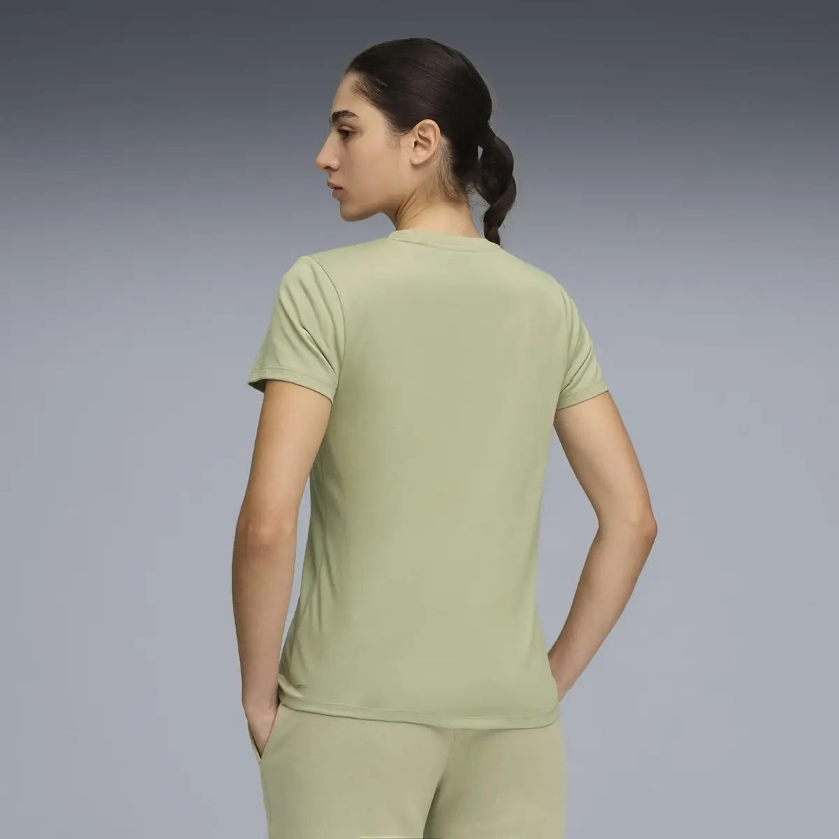 Puma W TAD ESSENTIAL CREW TEE Haki Kadın T-Shirt