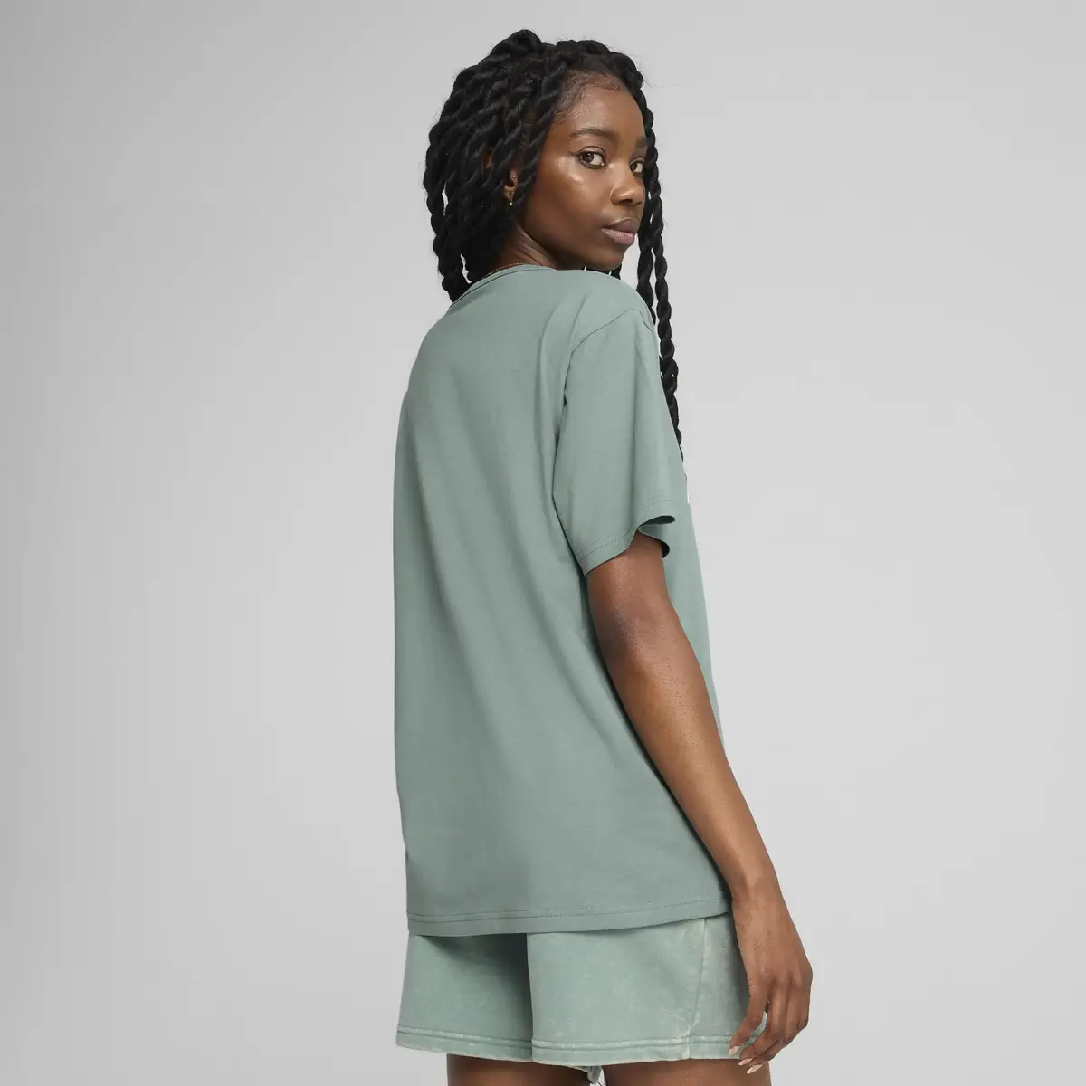 PUMA CLASS Relaxed Tee Yeşil Kadın T-Shirt