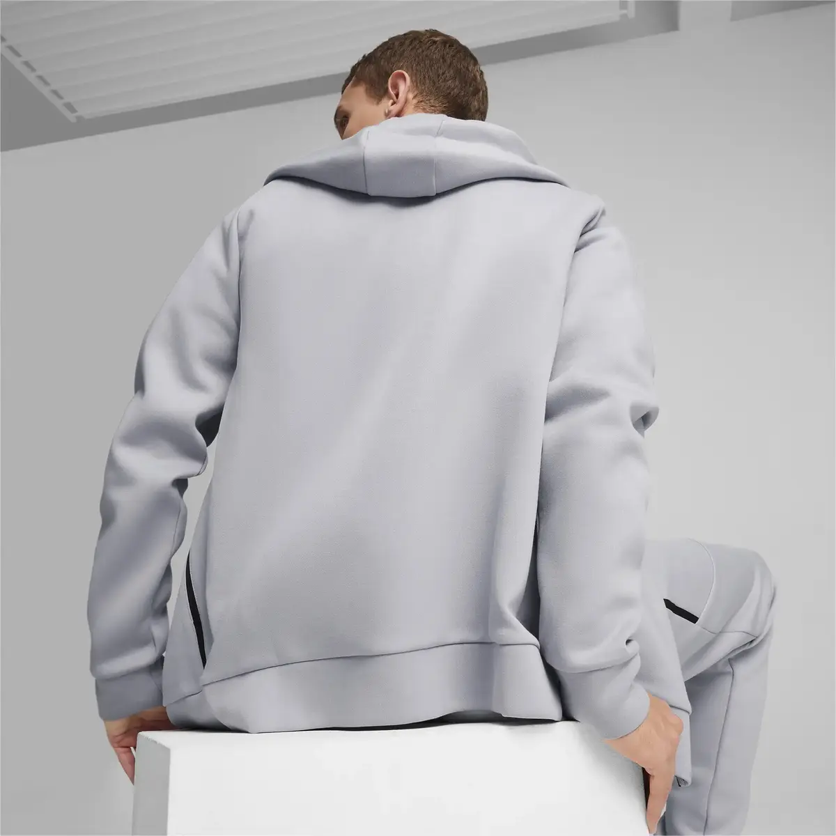 PUMATECH FZ Hoodie DK Gri Erkek Sweatshirt