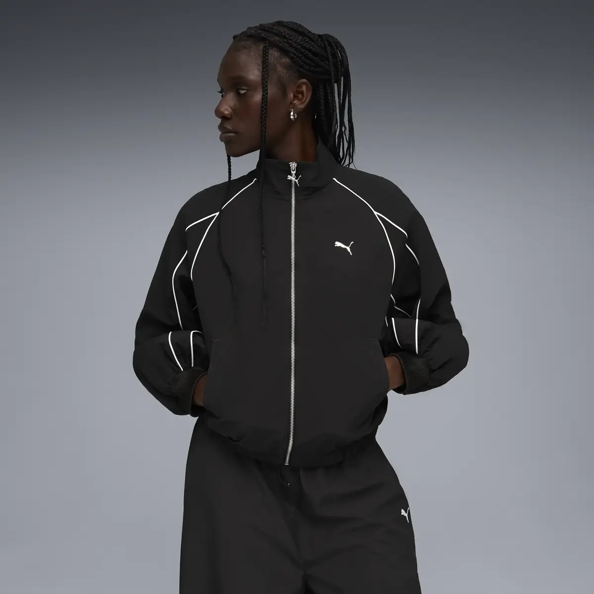 PUMA T7 Balloon Sleeve Jacket WV Siyah Kadın Ceket