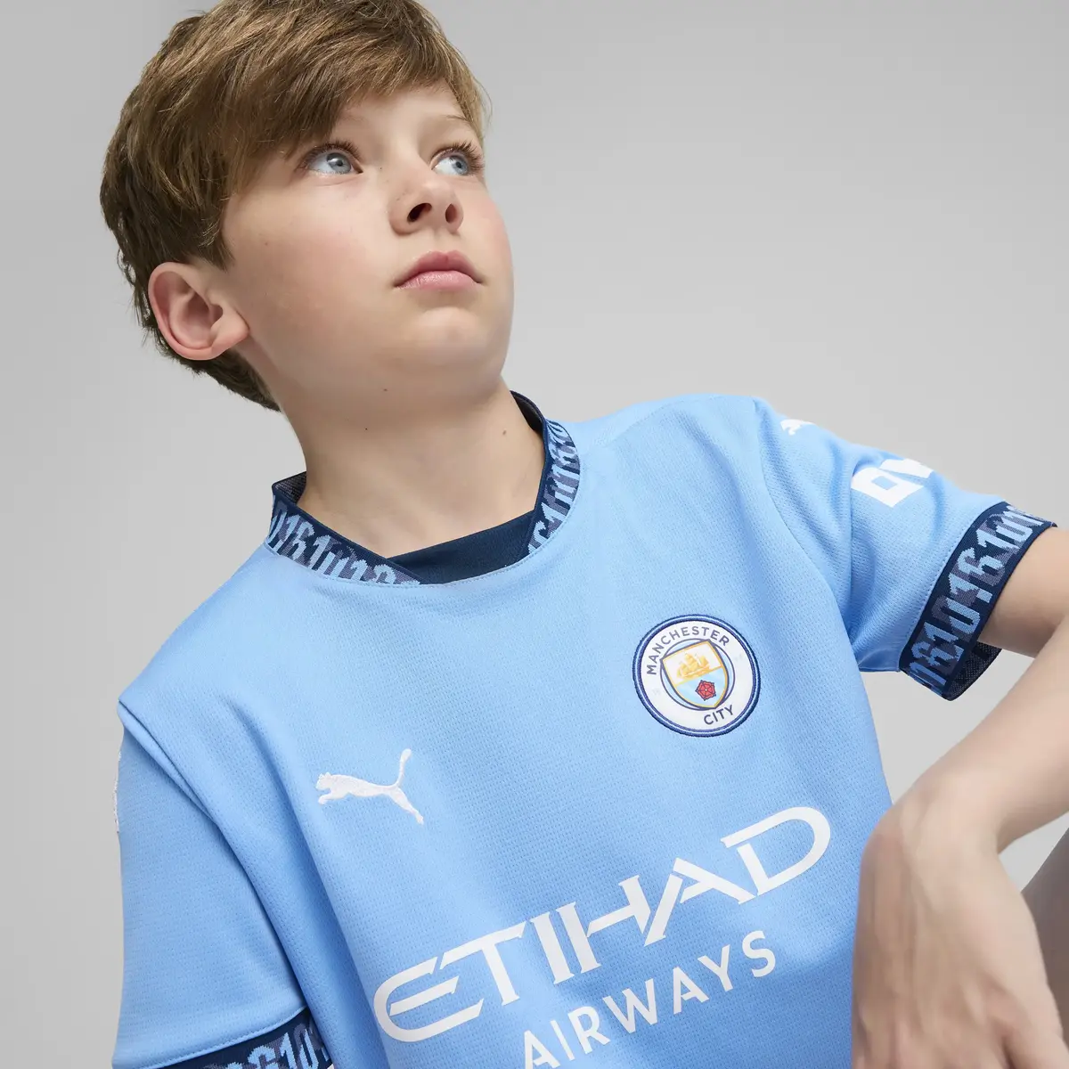 Puma MCFC Home Jersey Replica Jr Mavi Çocuk Forma
