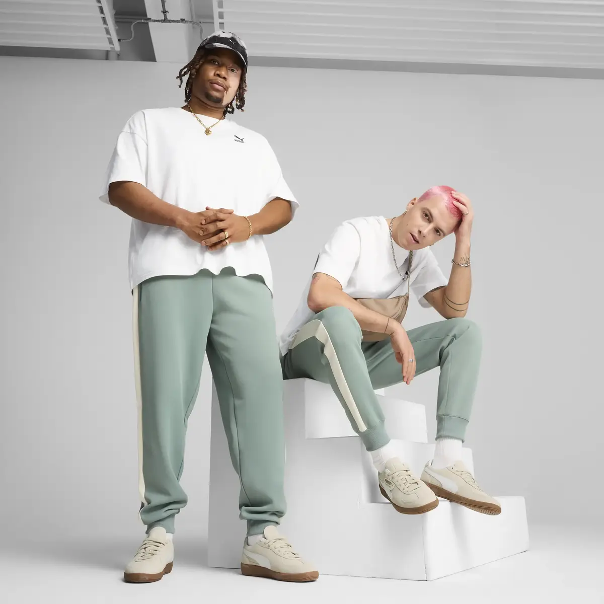 PUMA T7 ALWAYS ON Track Pants Yeşil Erkek Eşofman Altı