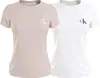 Calvin Klein 2-PACK MONOLOGO SLIM Pembe Kadın T-Shirt