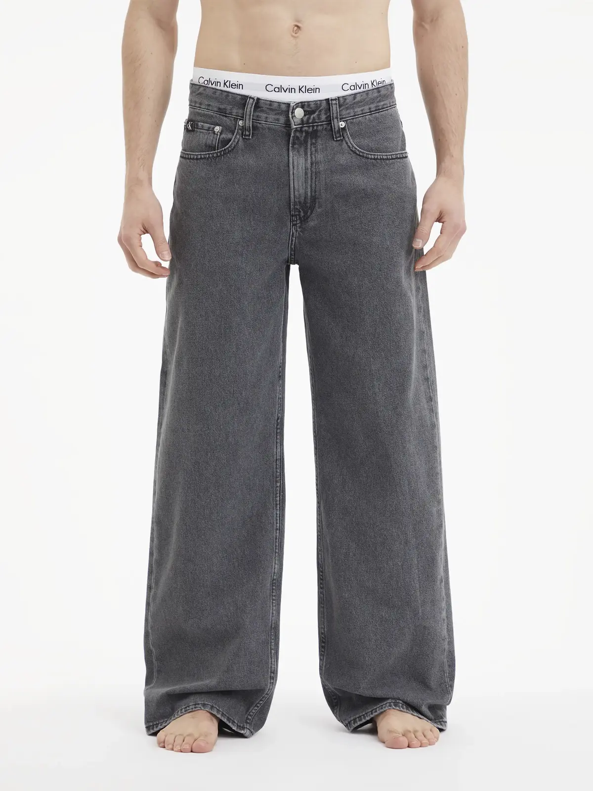 Calvin Klein 90S LOOSE Erkek Gri Kot Pantolon
