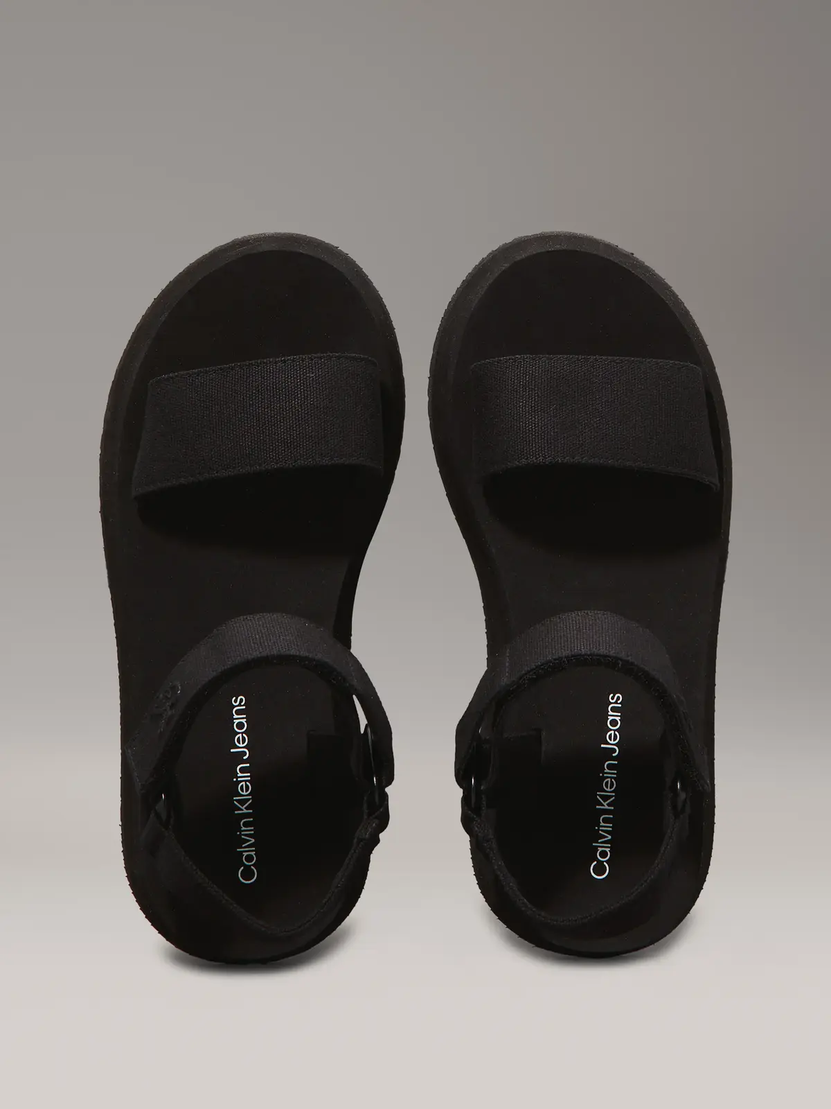 Calvin Klein SANDAL VELCRO WEBBIN, 0GJ Siyah Kadın Terlik
