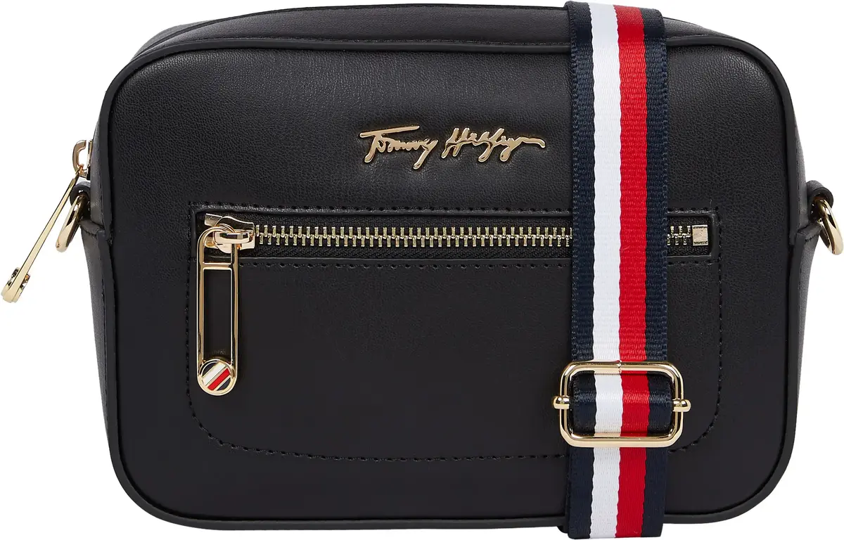 Tommy Hilfiger ICONIC TOMMY CAMERA Kadın Siyah Omuz Çanta