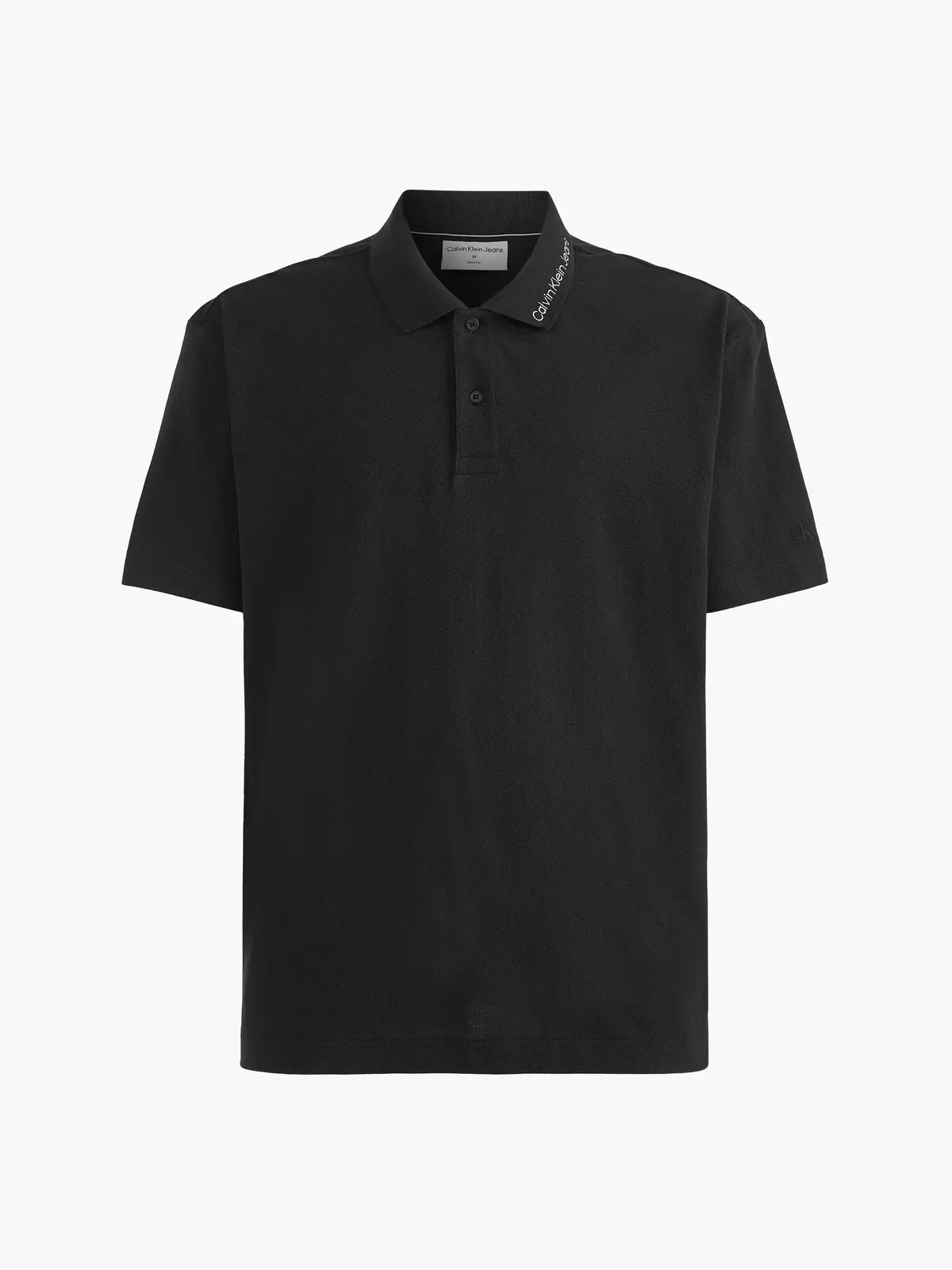 Calvin Klein INSTITUTIONAL COLLAR Erkek Siyah Polo T-Shirt