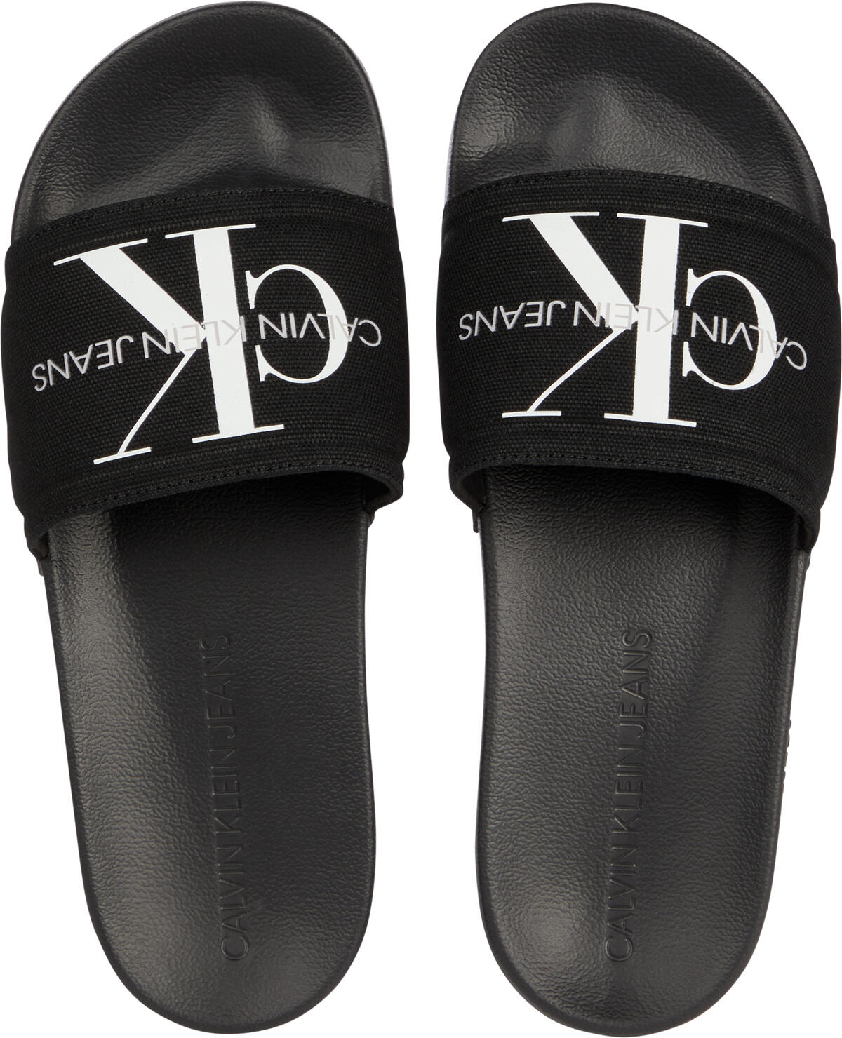 Calvin Klein SLIDE MONOGRAM CO Erkek Siyah Terlik