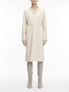 Calvin Klein STRUCTURE TWILL V NE Kadın Krem Elbise