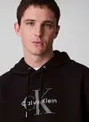 Calvin Klein LS EU MONOLOGO 350TERRY HOODIE Siyah Erkek Sweatshirt